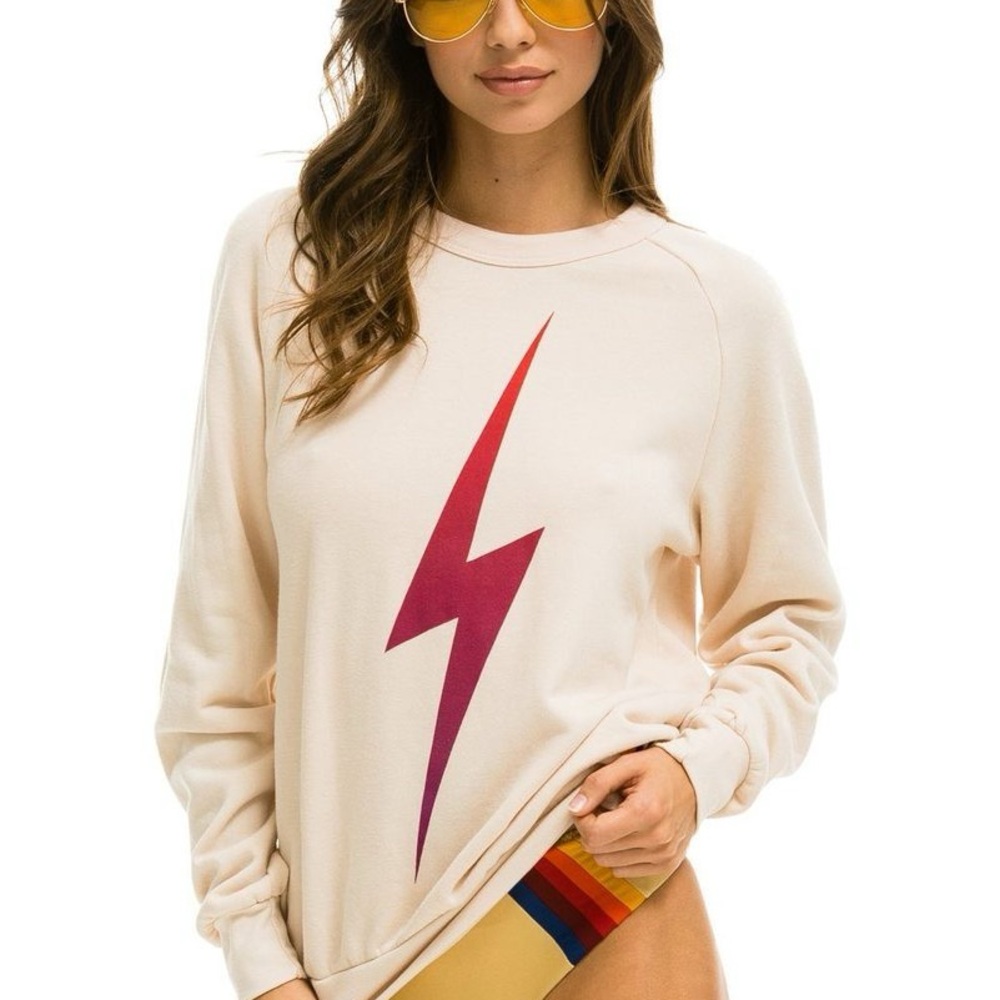 Aviator Nation Bolt Fade Sweatshirt - Almond